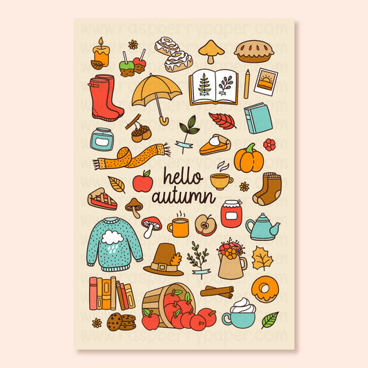 Hello Autumn Postcard