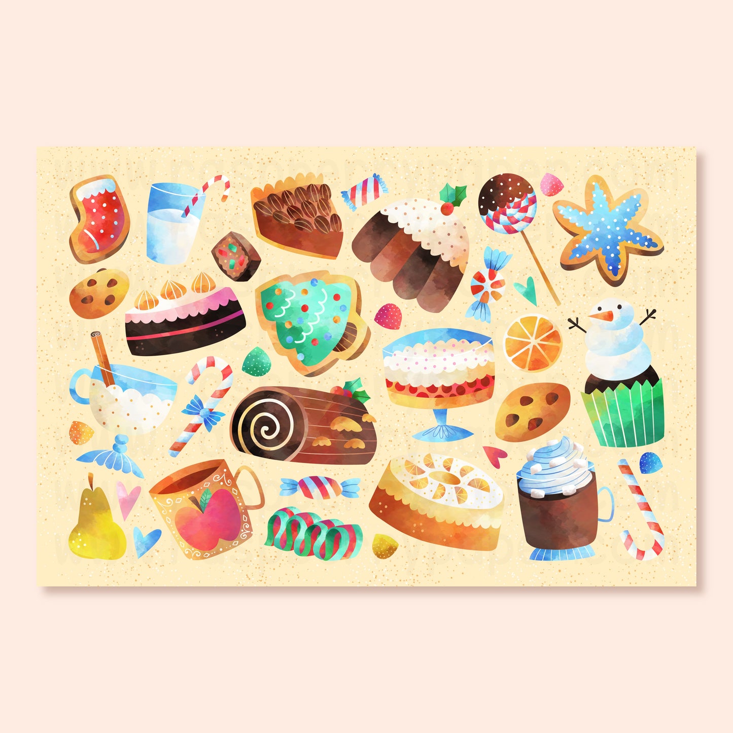 Christmas Sweets Postcard