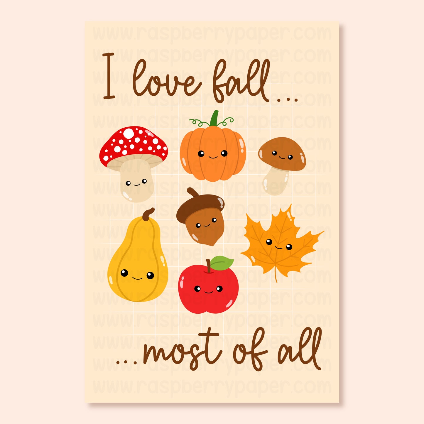 I Love Fall Postcard