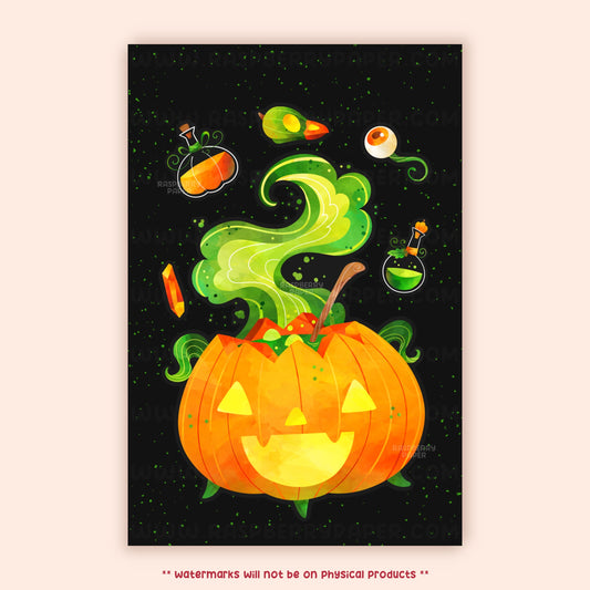 Pumpkin Potion Postcard