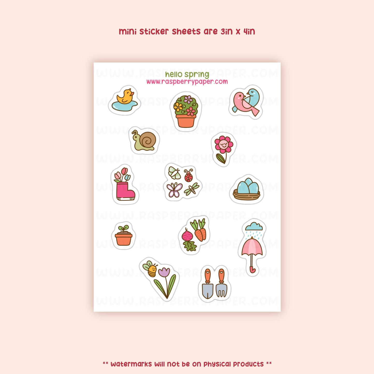 Hello Spring Sticker Sheet