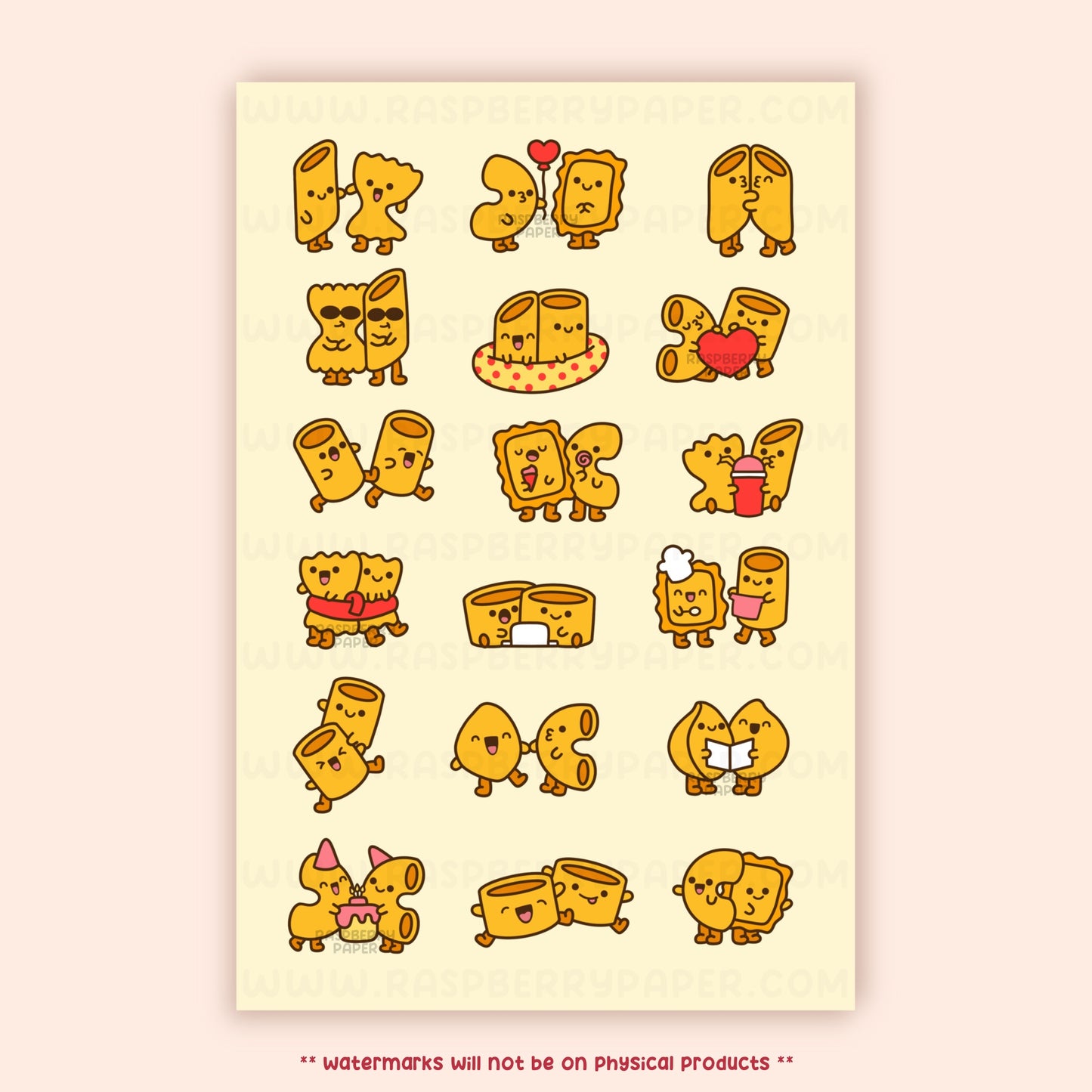 Pasta Friends Postcard