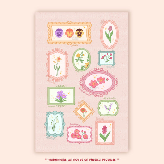 Flowers In Frames Postcard
