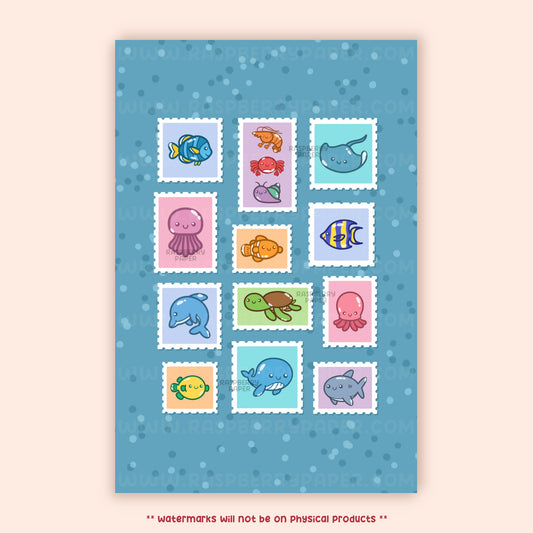 Ocean Friend Stamps Postcard