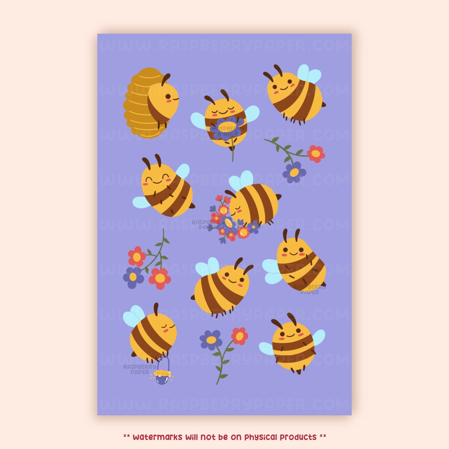 Honeybees Postcard