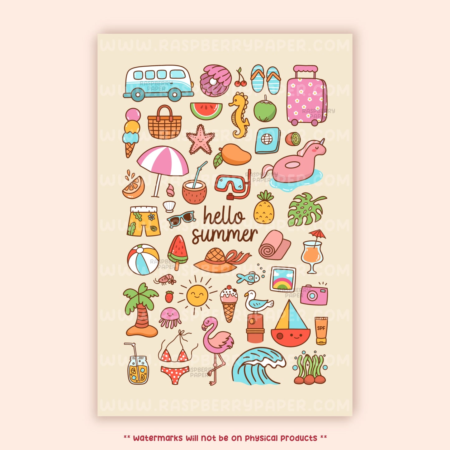 Hello Summer Postcard