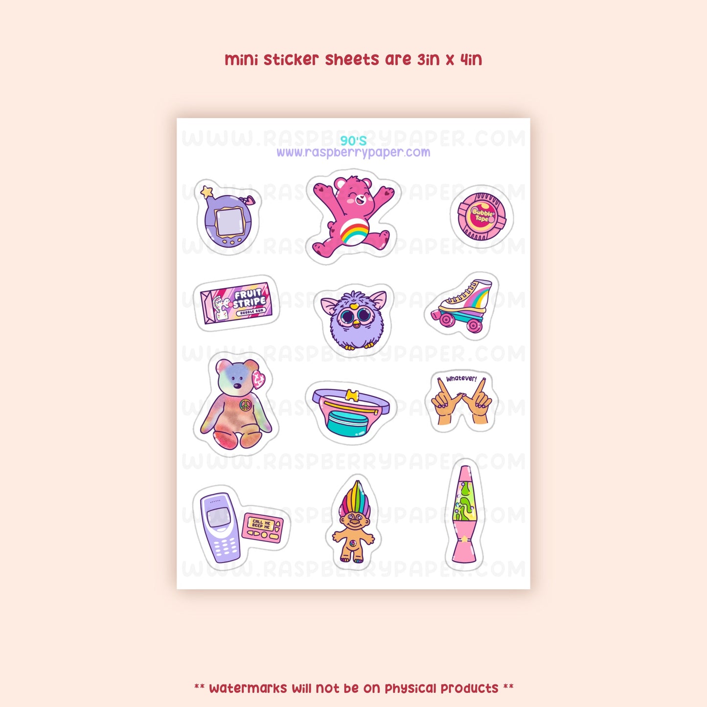 90s Mini Sticker Sheet