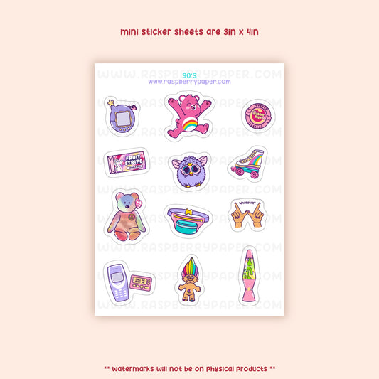 90s Mini Sticker Sheet