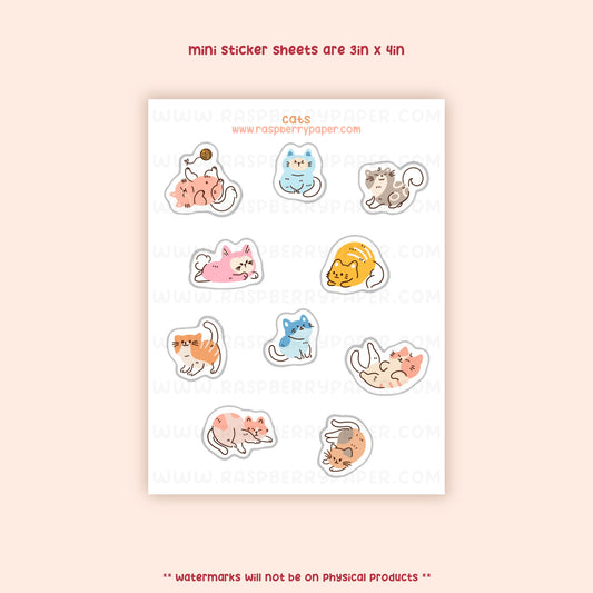 Cats Mini Sticker Sheet