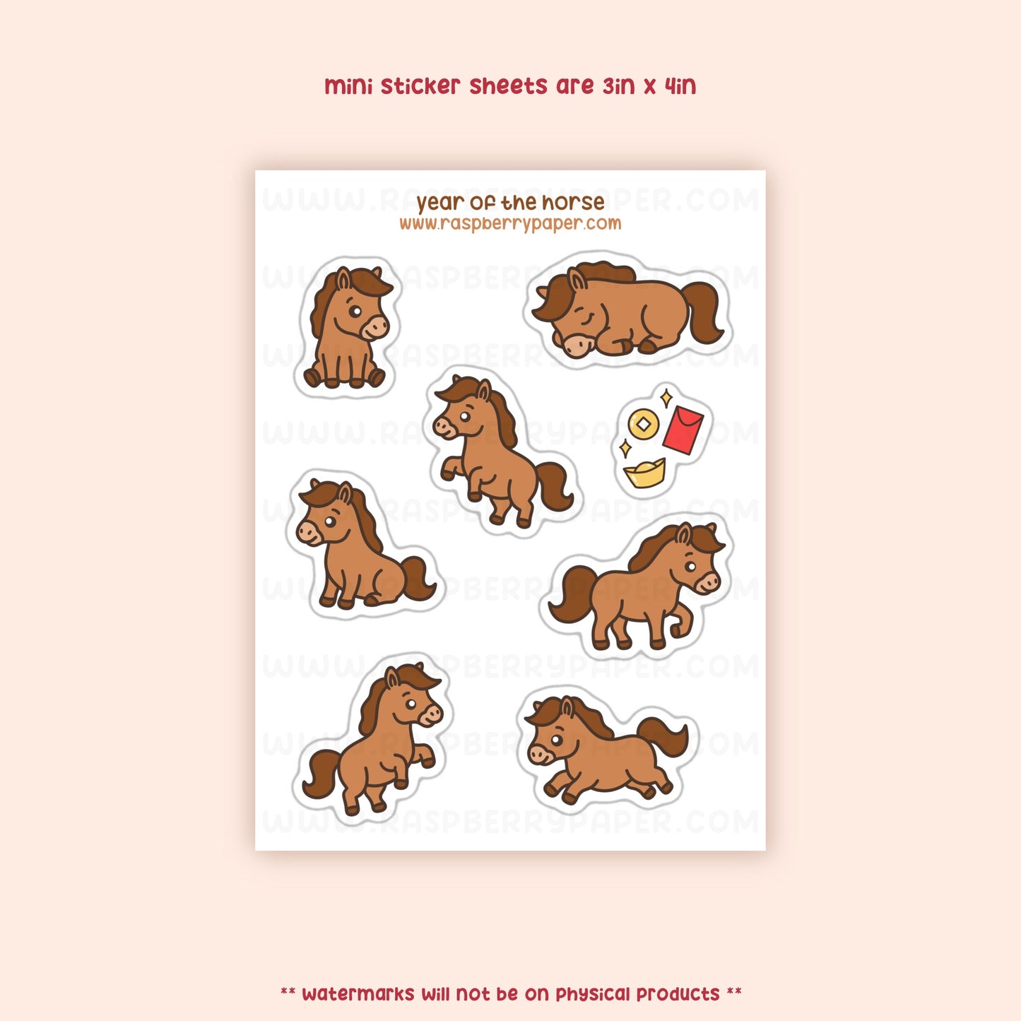 Horse Mini Sticker Sheet