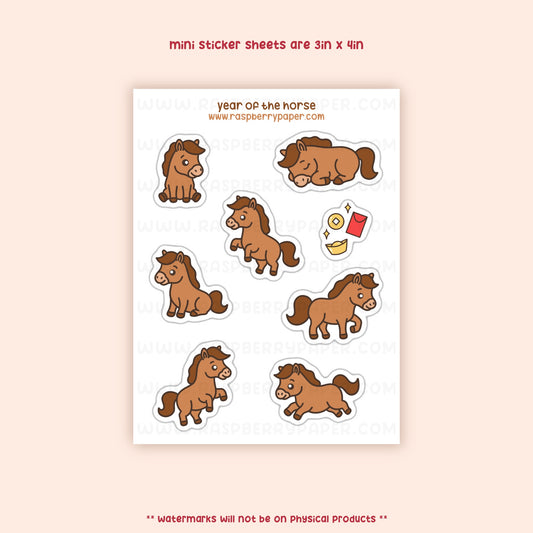 Horse Mini Sticker Sheet