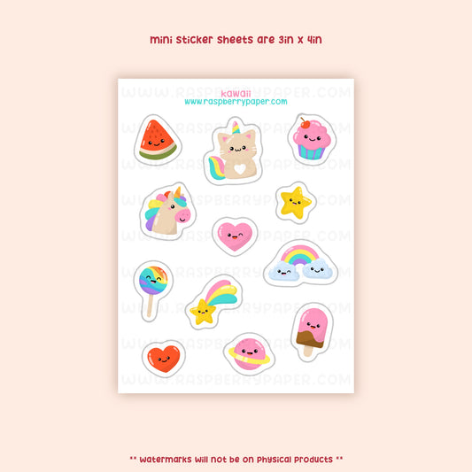 Kawaii Mini Sticker Sheet