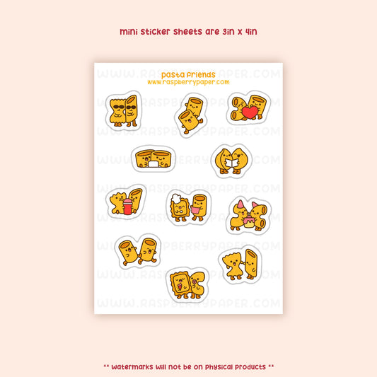 Pasta Friends Mini Sticker Sheet