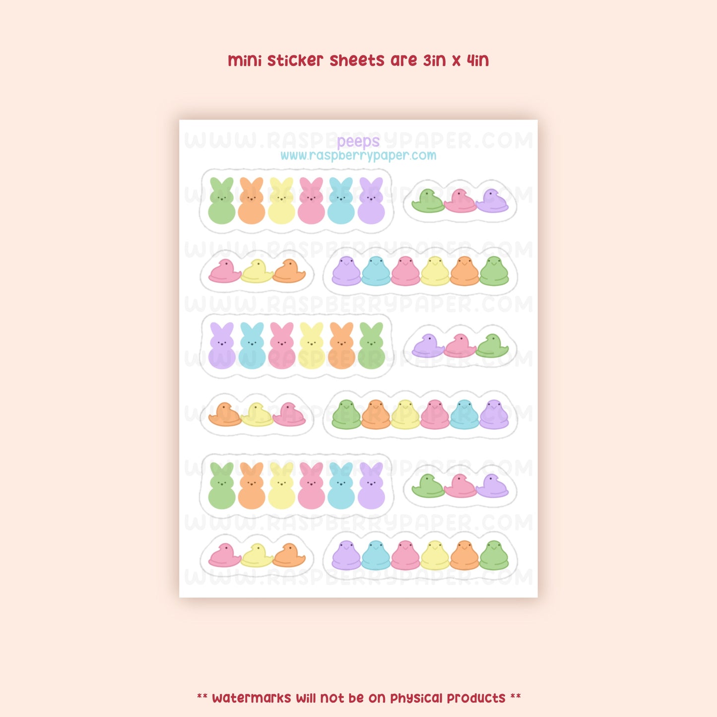 Peeps Mini Sticker Sheet