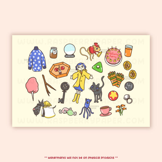 Button Eyes Postcard