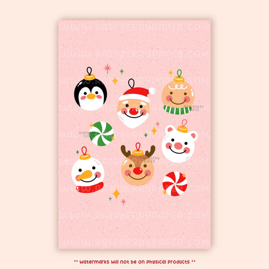 Christmas Ornaments Postcard