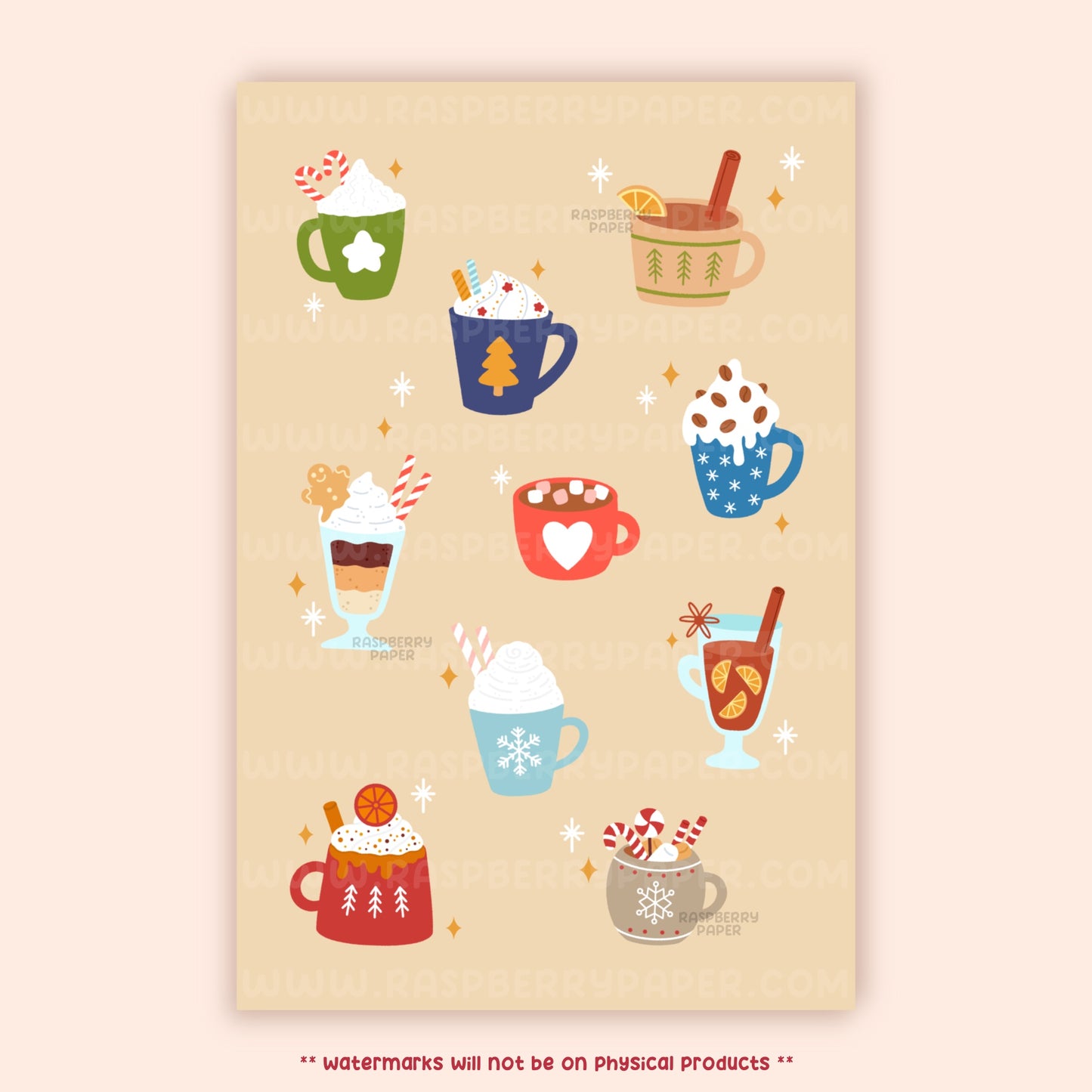 Holiday Drinks Postcard