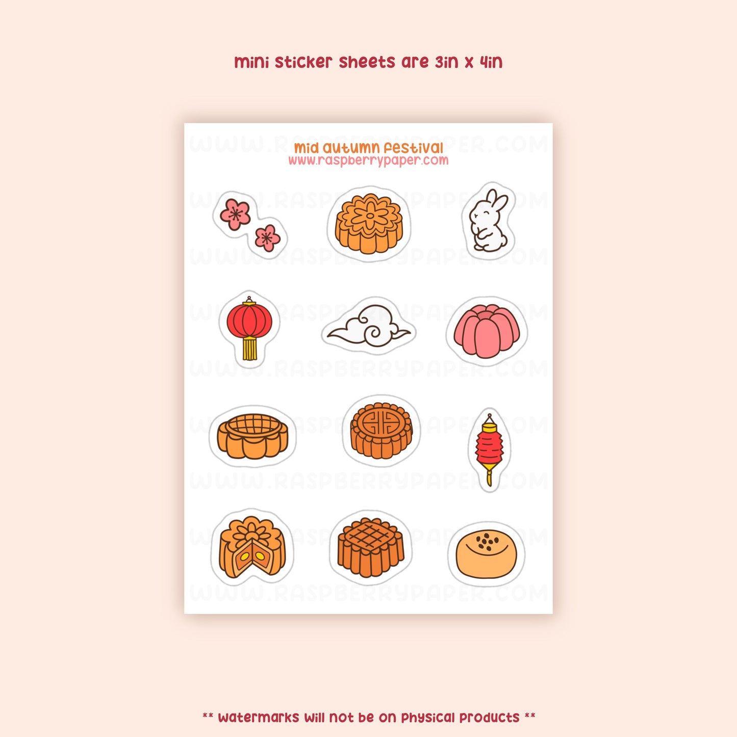 Mid Autumn Festival Mini Sticker Sheet