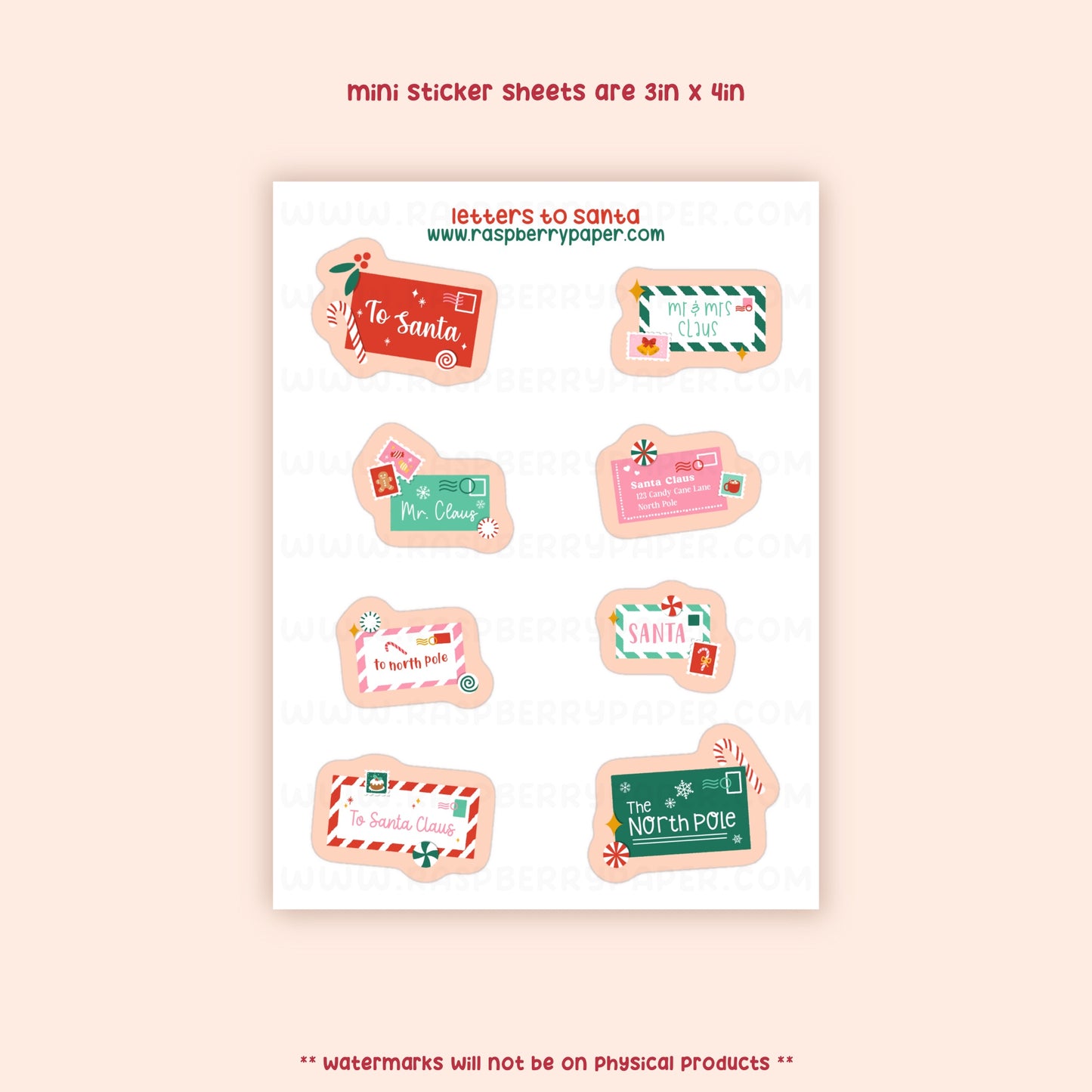 Letters To Santa Sticker Sheet