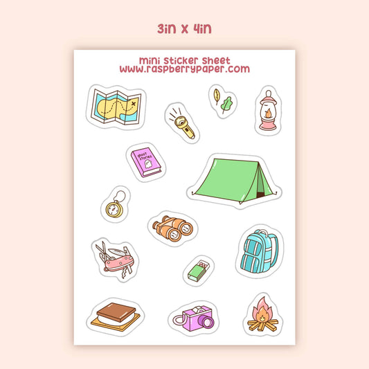 Camping Mini Sticker Sheet