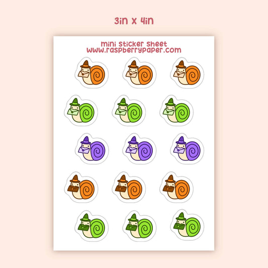Halloween Snails Mini Sticker Sheet