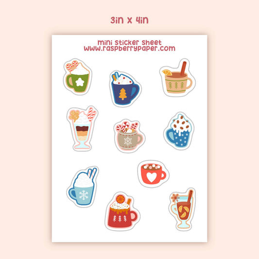 Holiday Drinks Mini Sticker Sheet