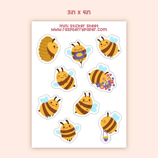 Honeybees Mini Sticker Sheet