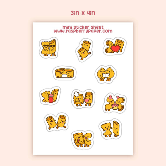 Pasta Friends Mini Sticker Sheet