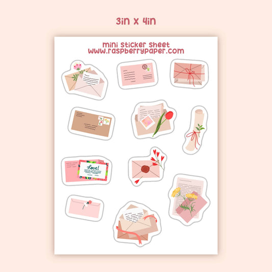 Sent With Love Mini Sticker Sheet