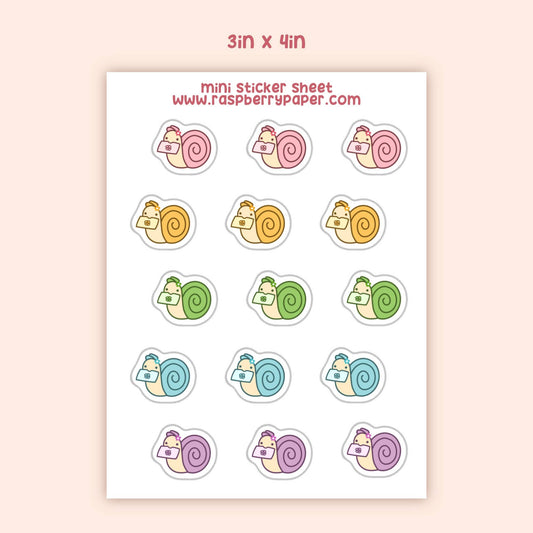 Spring Snails Mini Sticker Sheet