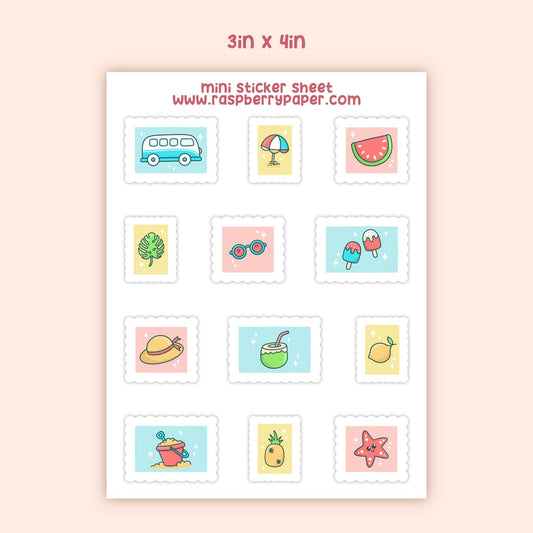 Summer Stamps Mini Sticker Sheet