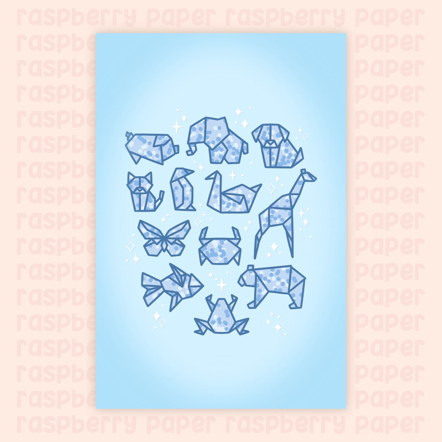 Origami Animals Postcard