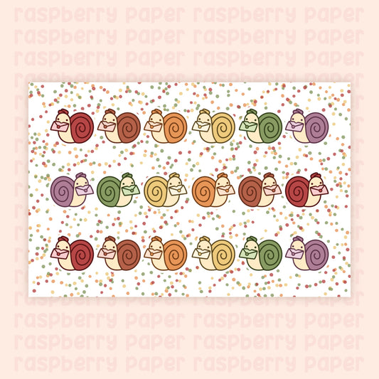 Autumn Snails Postcard