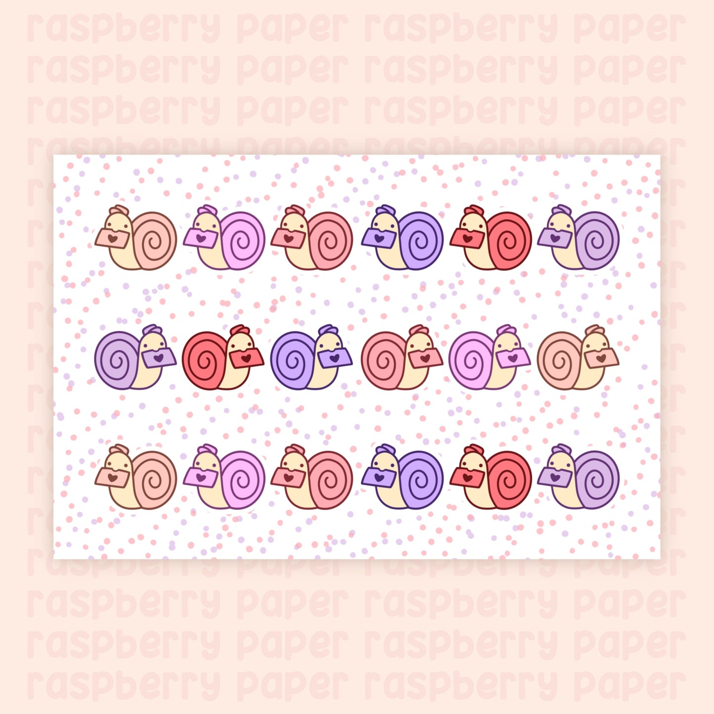 Valentine's Snails Postcard