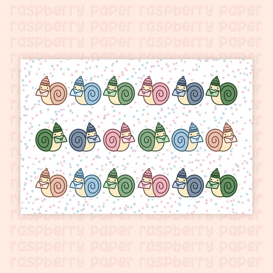Winter Snails Postcard