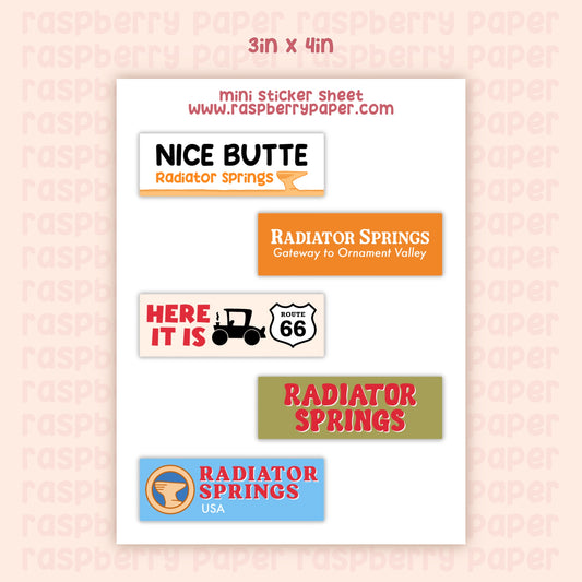 Cars Bumper Stickers Sticker Sheet