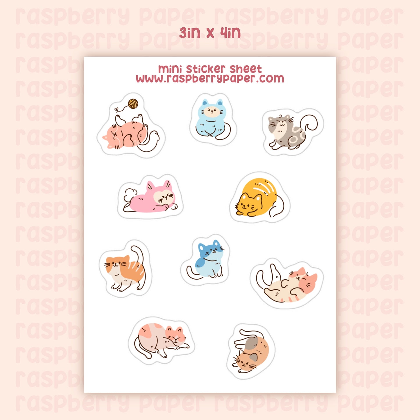 Cats Mini Sticker Sheet