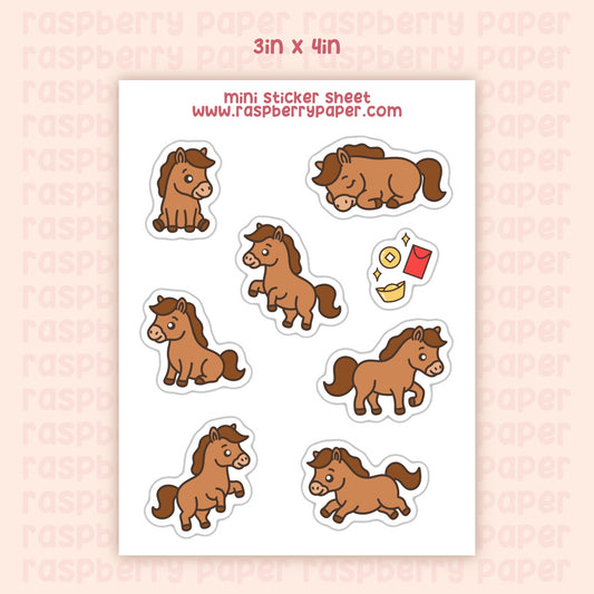 Horse Mini Sticker Sheet