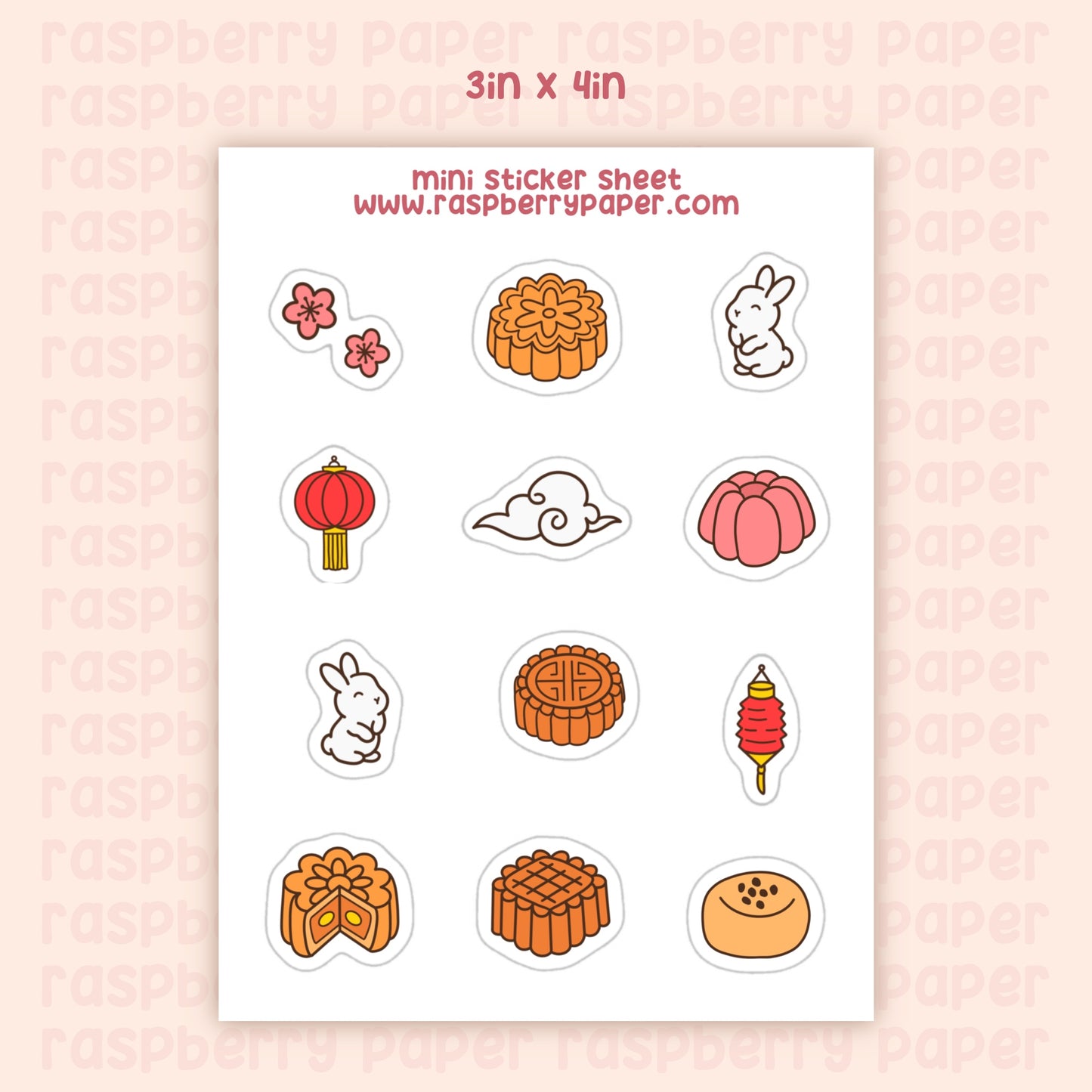 Mid Autumn Festival Mini Sticker Sheet