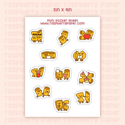 Pasta Friends Mini Sticker Sheet