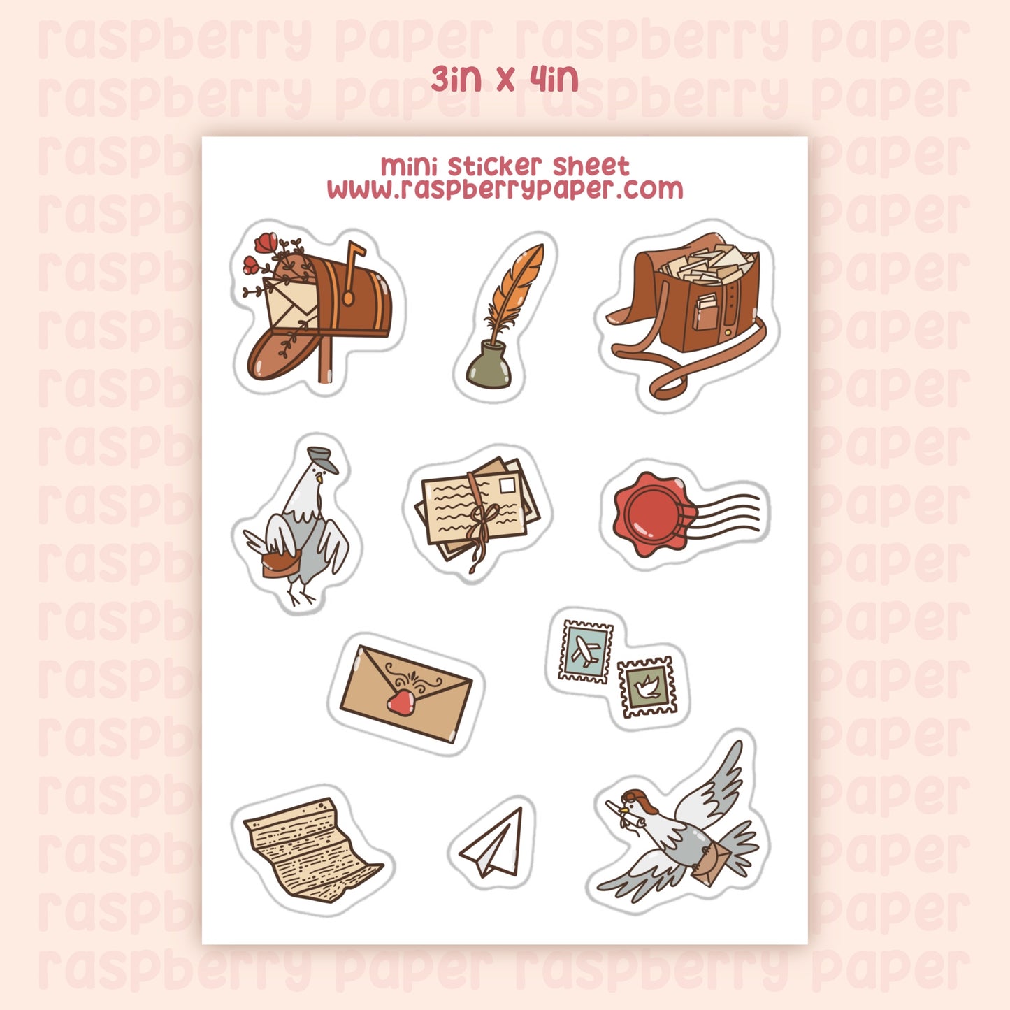 Vintage Mail Mini Sticker Sheet