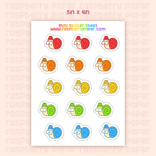 Summer Snails Mini Sticker Sheet