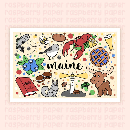 Maine State Postcard