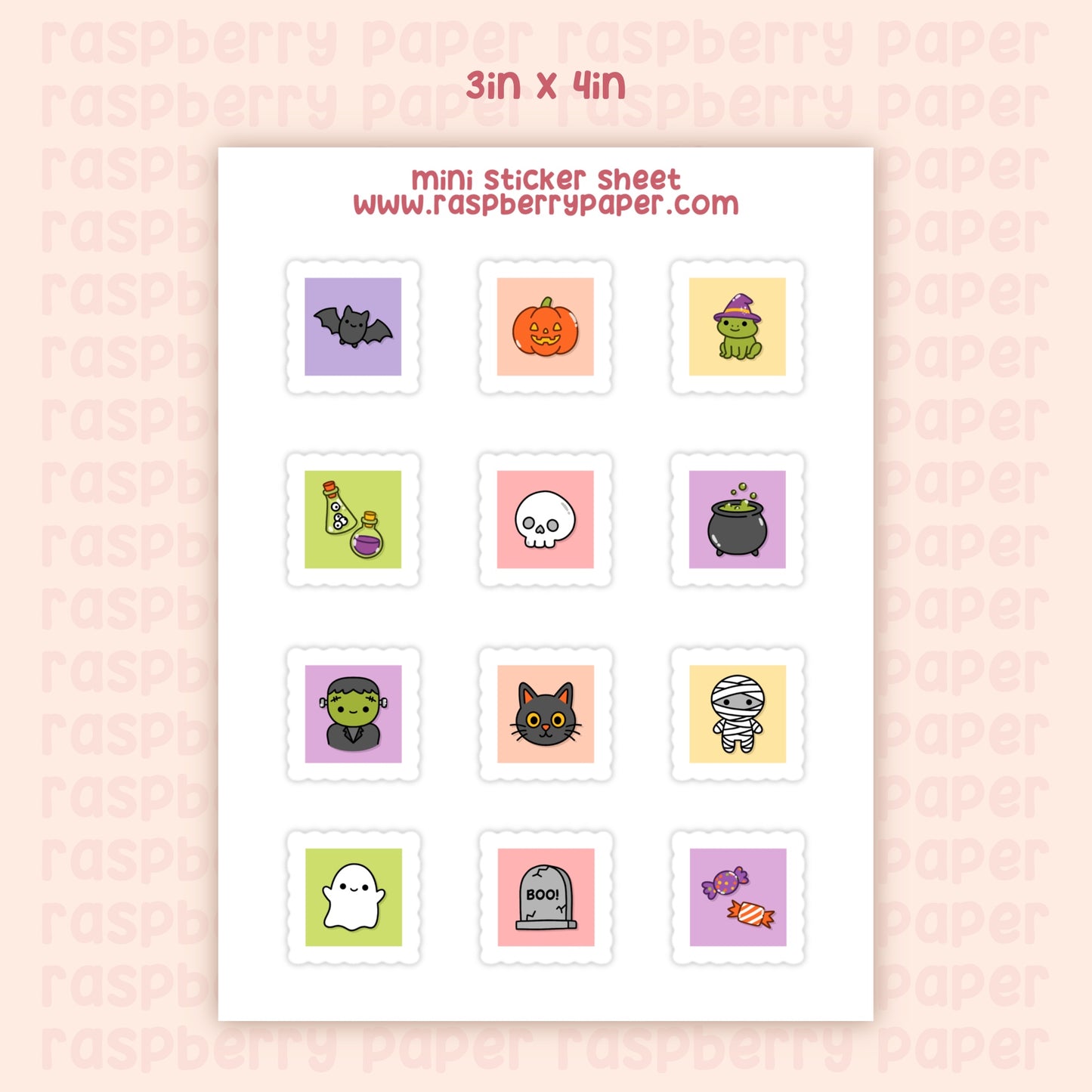 Halloween Stamps Mini Sticker Sheet