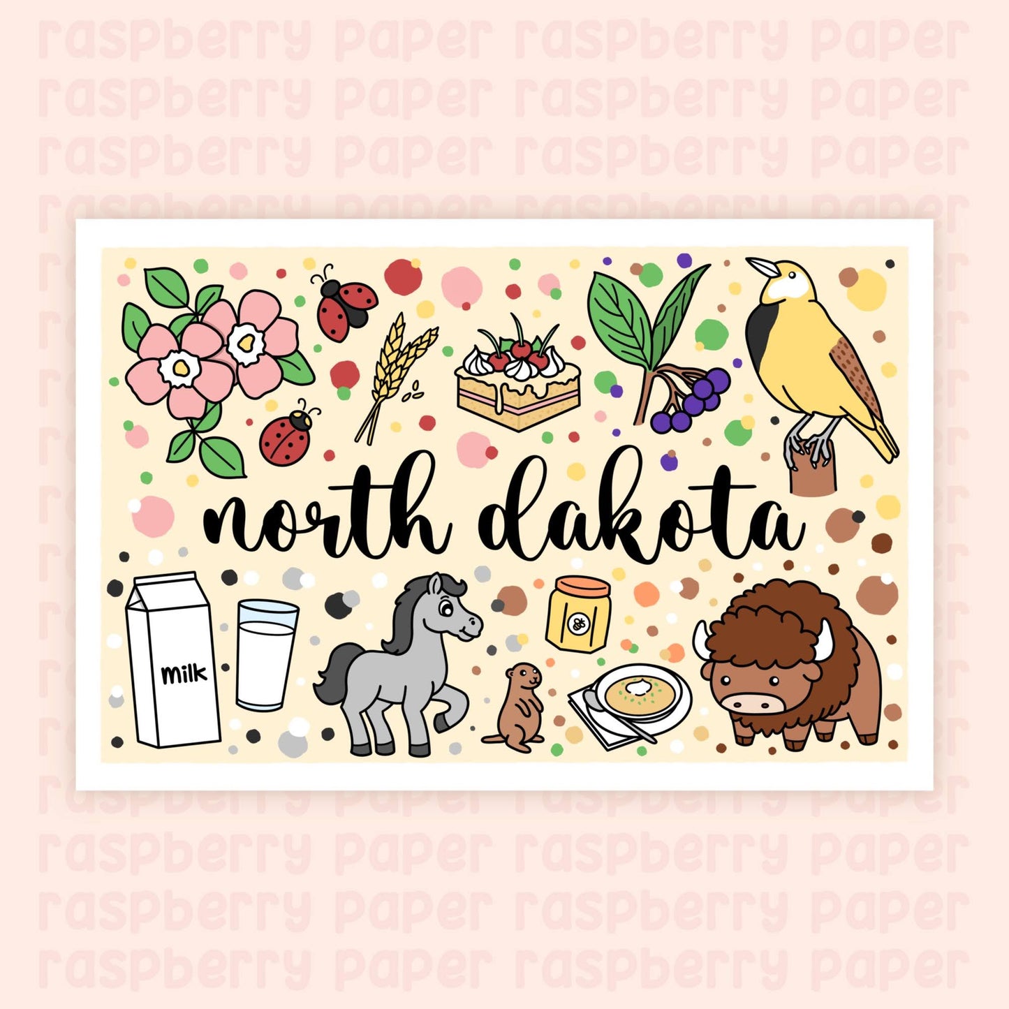 North Dakota State Postcard