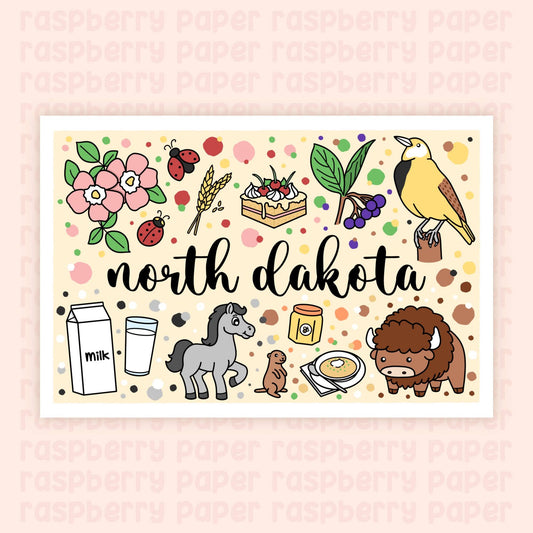 North Dakota State Postcard