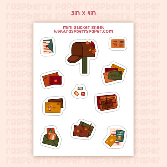 Autumn Mail Mini Sticker Sheet