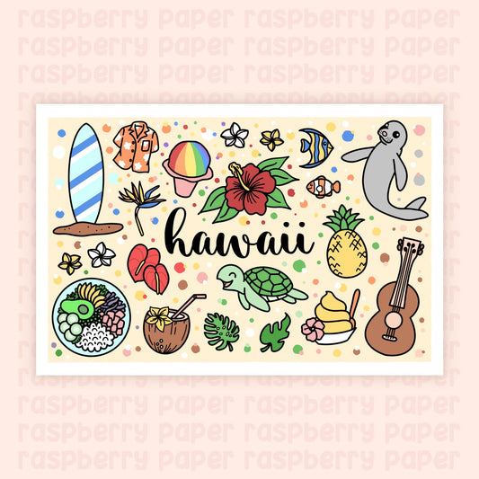 Hawaii State Postcard