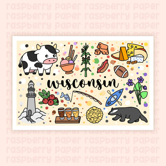 Wisconsin State Postcard