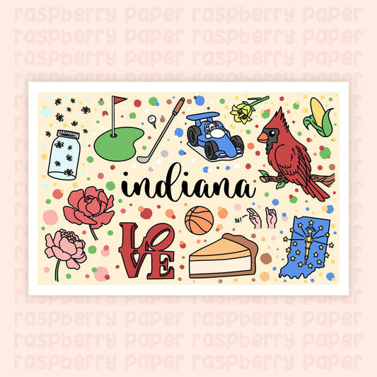 Indiana State Postcard